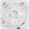 a white square tub with many buttons