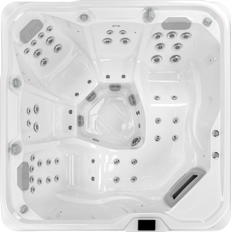 a white square tub with many holes