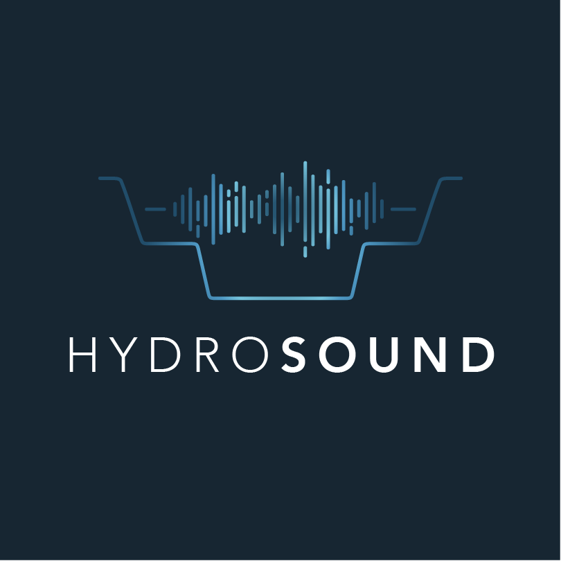 a logo with text and blue lines