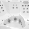 a white hot tub with many holes