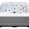 a white and grey hot tub