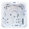 a white and grey hot tub