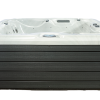 The hot tub is shown in white and gray