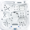 a white and black hot tub