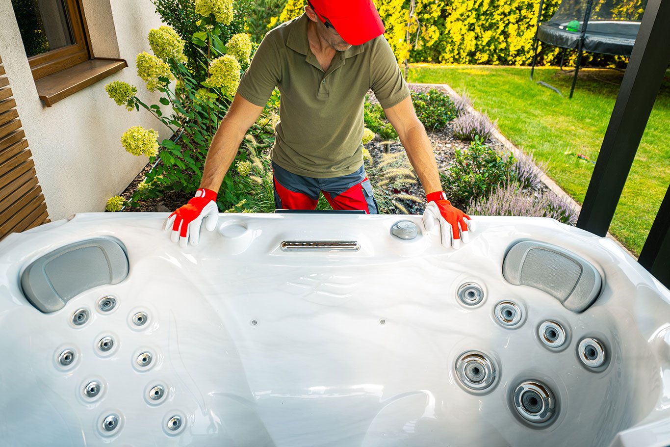 Hot tub moving service